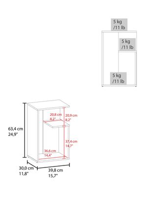 Imagen 2 del producto Mesa Lateral Adel 63.4x39.8x30 cm Capri y Wengue