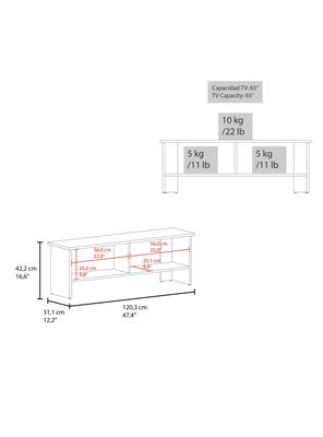 Imagen 2 del producto Rack TV 65' Navia 1 Puerta 42.2x120.3x31.1 cm Fresno