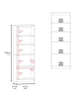 Imagen 2 del producto Biblioteca Estante Home E4 2 Puertas Milian y Blanco