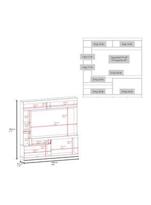 Imagen 2 del producto Estante TV 65' Dante 2 Puertas Bardolino y Wengue