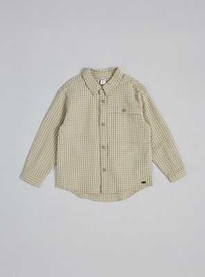 Imagen 2 del producto Camisa Seersucker Tipo Vichy Tonos Tierra