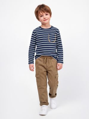 Jeans Knit Denim Color Cargo Niño