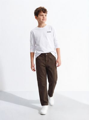 Pantalón con Bolsillo Cierre en Pierna