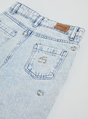 Imagen 2 del producto Jeans Denim Full Bordado con Flores