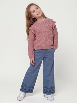 Imagen 1 del producto Pantalón Marine Wide Leg Bordado Tribal