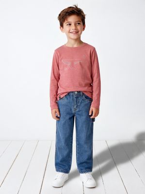 Jeans Diseño Carpintero con Detalle en Pierna