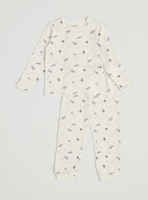 Pijama Estampado con Pantalón Recto Niño