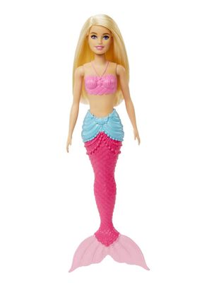 Muñeca Sirena Aleta Rosa con Azul