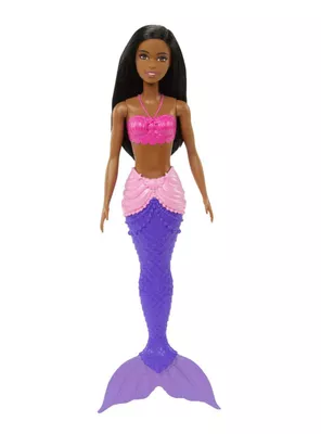 Muñeca Sirena Aleta Morada con Rosa