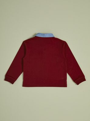 Imagen 2 del producto Polera Cuello Camisero Denim con Parche en Pecho