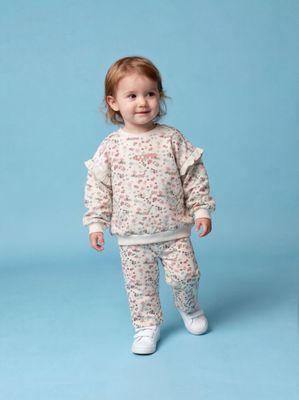 Imagen 2 del producto Conjunto Estampado Floral con Vuelitos en Hombros