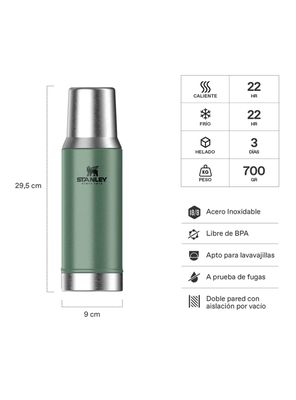 Imagen 2 del producto Termo Mate System Classic Verde 800 ml