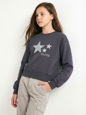 Polerón Crew Básico con Folia Metalizada