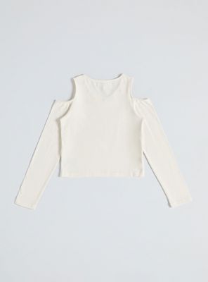 Imagen 2 del producto Polera Cutout Hombros con Ojetillos en Cuello