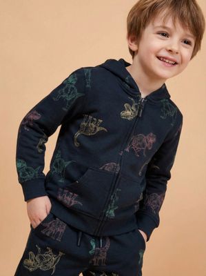 Polerón Abierto Full Estampado Niño