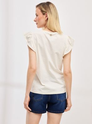 Imagen 2 del producto Polera con Textura y Manga Tipo Vuelo