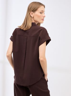 Imagen 2 del producto Blusa Camisera Escote V Fluida