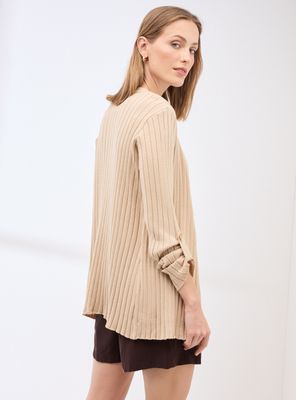 Imagen 2 del producto Blusa Tipo Kimono Acanalado con Hilo Metalizado