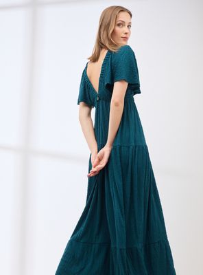 Imagen 2 del producto Vestido con Textura Capas y Elástico en Escote