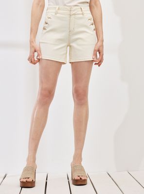 Short Mezclilla con Botones Decorativos