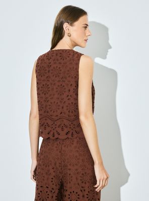 Imagen 2 del producto Blusa Broderie y Amarras Frontales