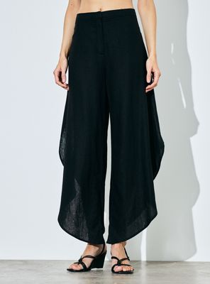 Pantalón Bombacho con Aberturas Laterales