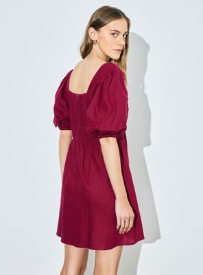 Imagen 2 del producto Vestido Escote V con Manga Balloon