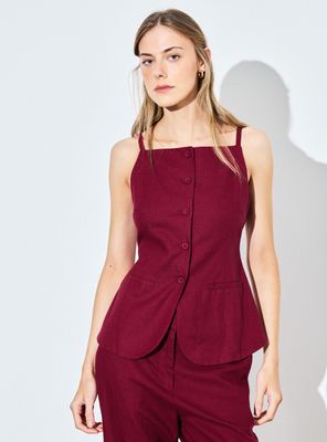 Imagen 1 del producto Blazer Tipo Vest con Pabilos