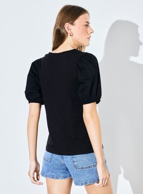 Imagen 2 del producto Polera Manga Balloon con Escote Redondo