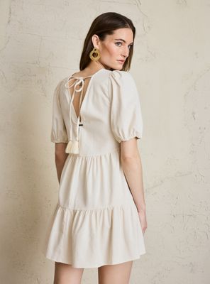 Imagen 2 del producto Vestido con Capas y Manga Aglobada