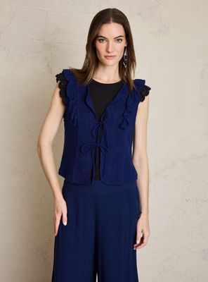 Chaqueta Tipo Vest Bordado