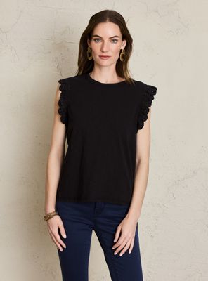 Polera Detalle de Macramé en Manga