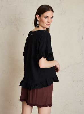 Imagen 2 del producto Polera con Proceso de Teñidoo y Terminación de Vuelos