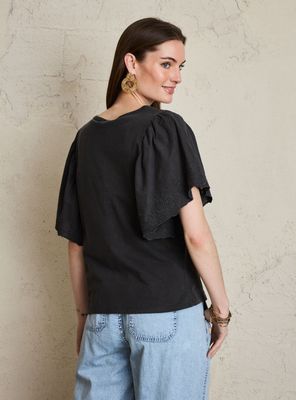 Imagen 2 del producto Polera con Proceso de Teñido y Mangas Bordadas