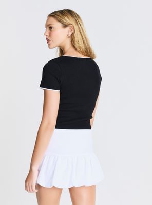 Imagen 2 del producto Polera Tejida con Piping a Contratono