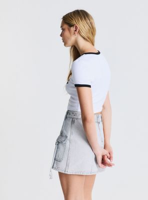 Imagen 2 del producto Polera con Piping a Contratono