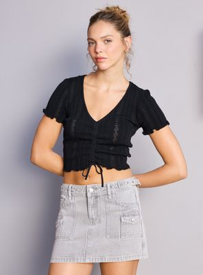 Polera con Fruncido Central