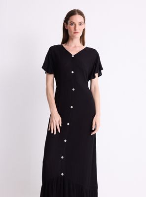 Imagen 1 del producto Vestido Abotonado Manga Campana