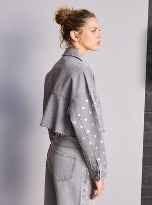 Imagen 2 del producto Chaqueta Tachas Redondas en Manga