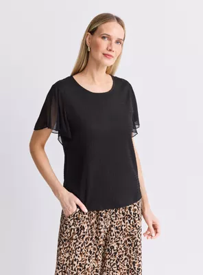 Imagen 1 del producto Polera Texturada con Manga Mariposa de Gasa