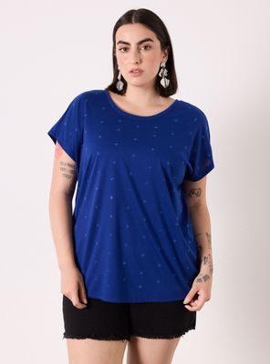 Polera Brillos Delanteros y Escote V en Espalda