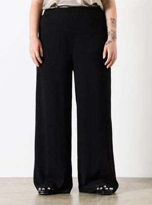 Pantalón Wide Leg Texturado Stretch Curvy