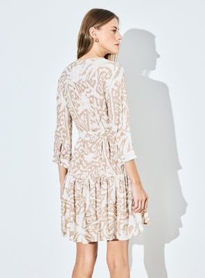 Imagen 2 del producto Vestido Fluido Mangas Tres Cuartos y Recogido