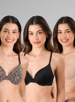 Pack 3 Sostén Perfect Cover Microprint