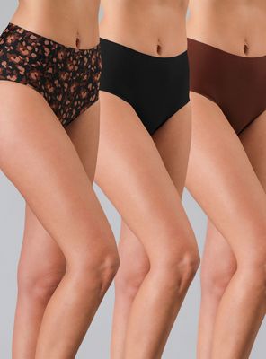 Pack 3 Calzón Maxi Micro Print Bonded