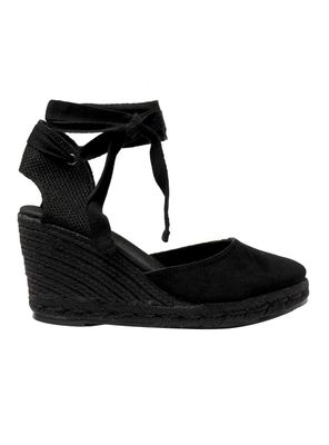 Sandalia Cuero Tira Ajustable Mujer