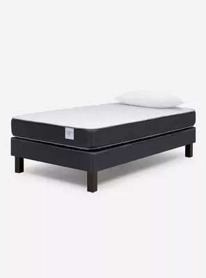 Cama Europea Wave Base Normal 1.5 Plazas 1.05x1.90 cm + Almohadas
