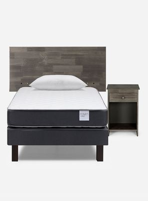 Imagen 2 del producto Cama Europea Wave Base Normal 1 Plaza 0.90x1.90 cm Muebles Tabor+ Almohadas