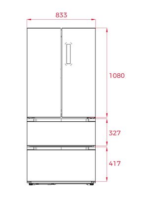 Imagen 2 del producto Refrigerador French Door No Frost 516 Litros RFD77825SS Gris