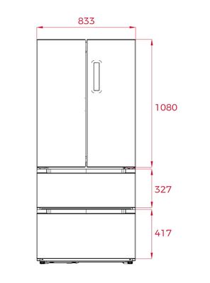 Imagen 2 del producto Refrigerador French Door No Frost 516 Litros RFD77825GBK Negro
